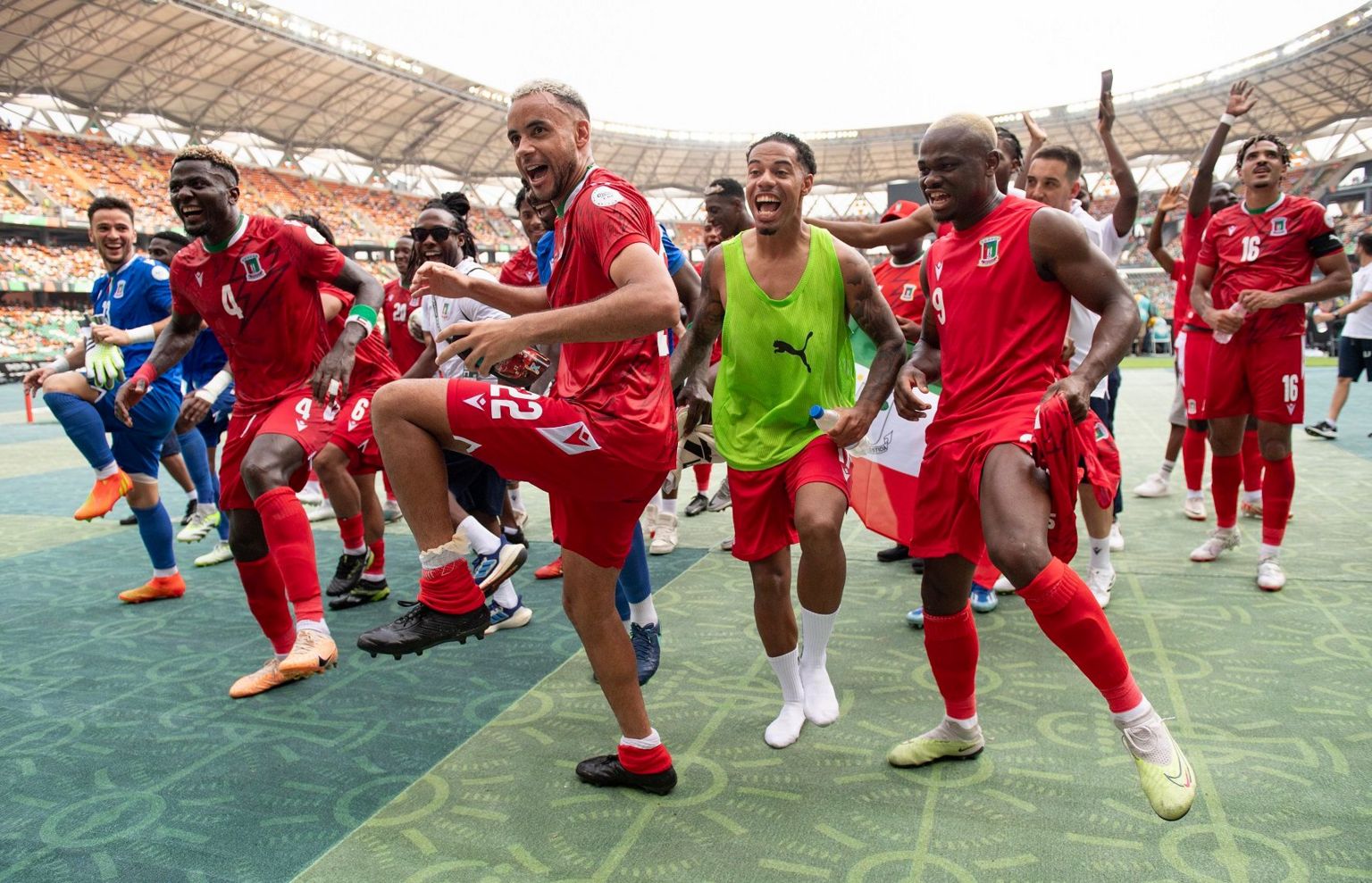  The Equatorial Guinea squad at the 2024 Africa Cup of Nations.