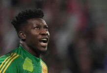 Man Utd held to a late Europa League tie at Lyon, with Andre Onana at fault.